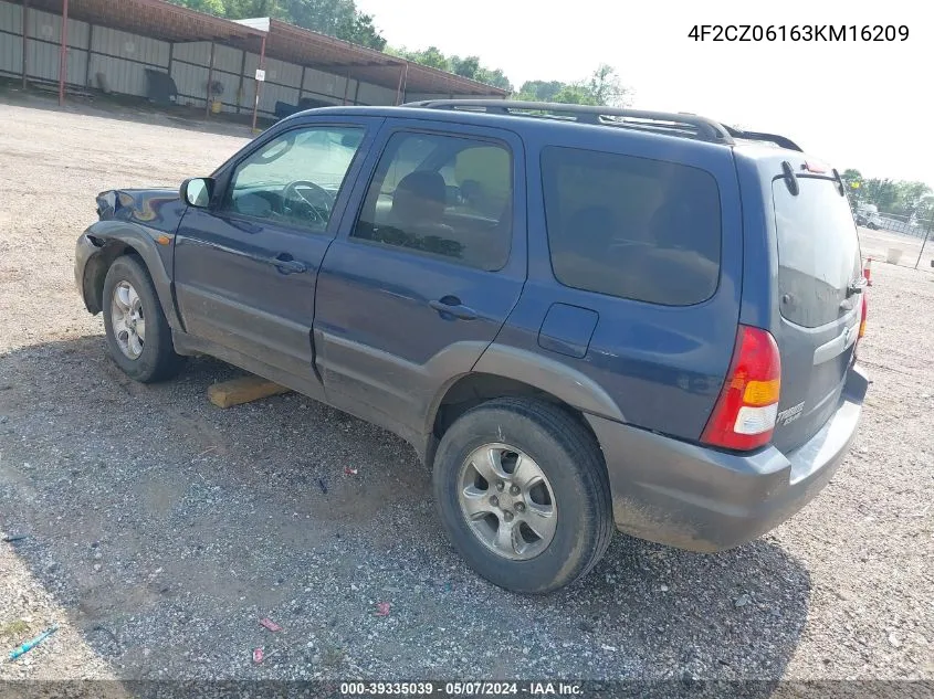 4F2CZ06163KM16209 2003 Mazda Tribute Es V6