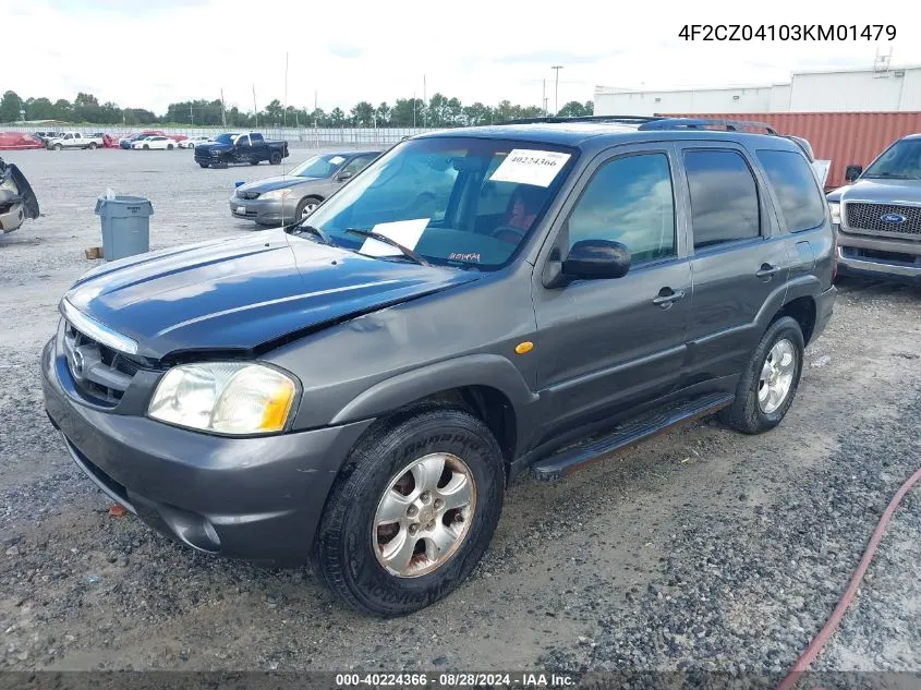 4F2CZ04103KM01479 2003 Mazda Tribute Lx V6