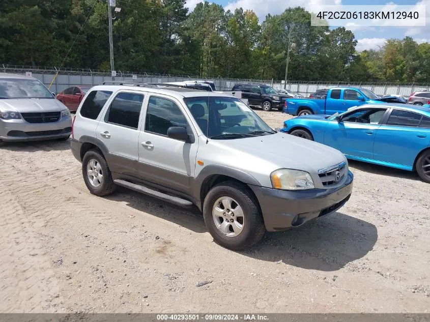 4F2CZ06183KM12940 2003 Mazda Tribute Es V6