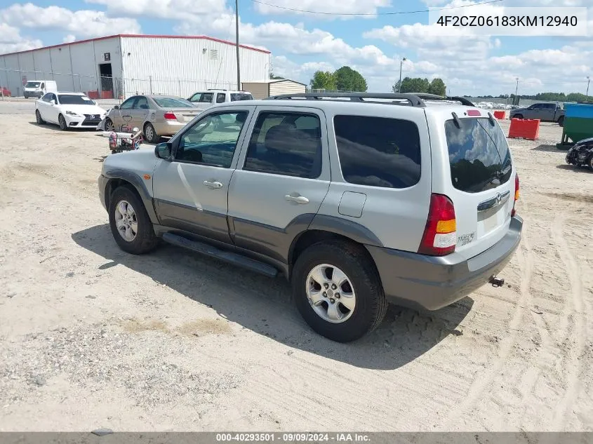 4F2CZ06183KM12940 2003 Mazda Tribute Es V6