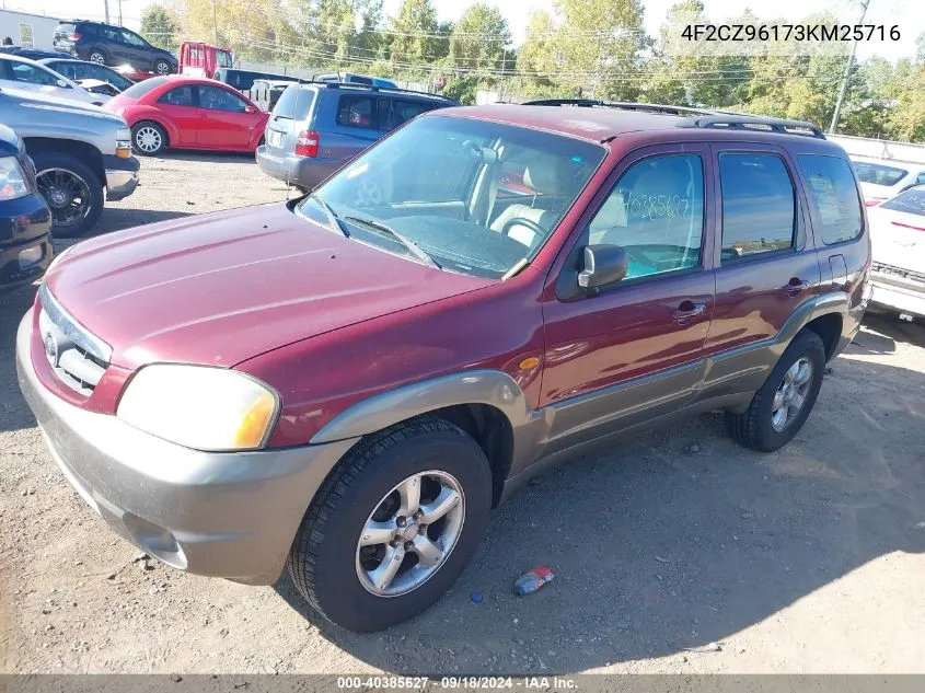 4F2CZ96173KM25716 2003 Mazda Tribute Es V6