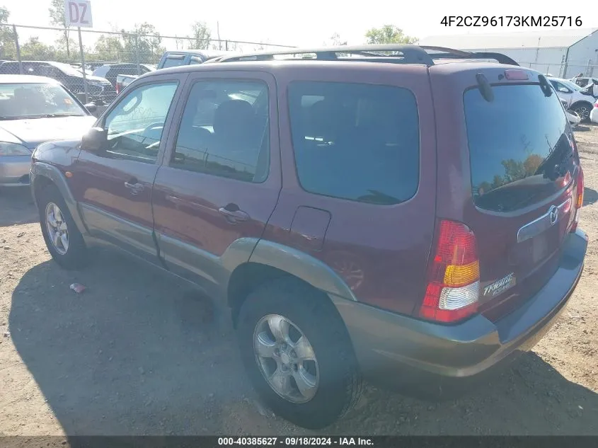 4F2CZ96173KM25716 2003 Mazda Tribute Es V6