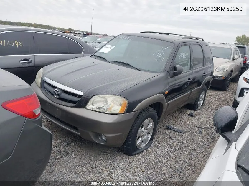 2003 Mazda Tribute Es V6 VIN: 4F2CZ96123KM50250 Lot: 40604852