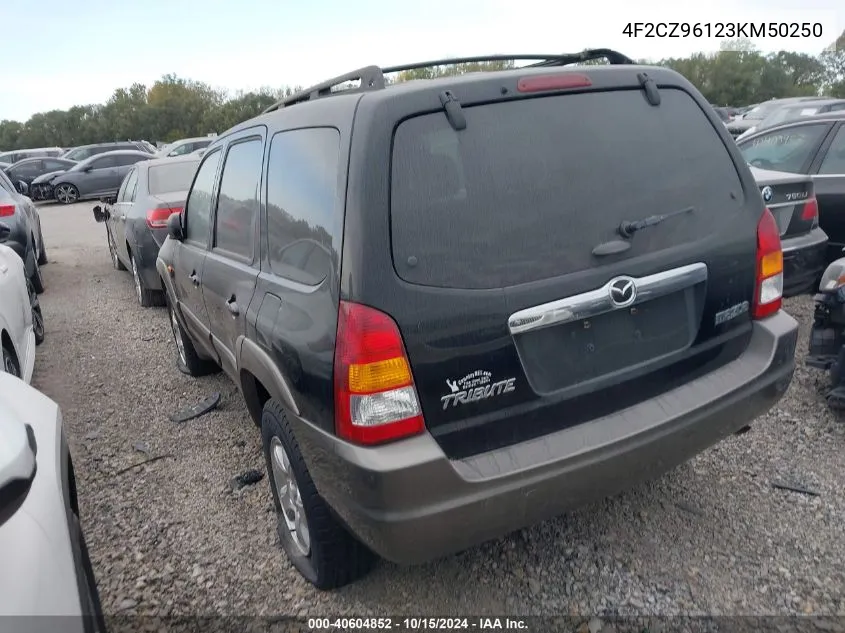 2003 Mazda Tribute Es V6 VIN: 4F2CZ96123KM50250 Lot: 40604852