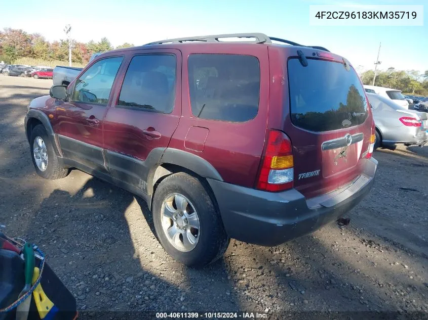 2003 Mazda Tribute Es V6 VIN: 4F2CZ96183KM35719 Lot: 40611399