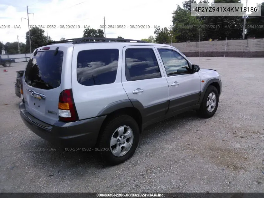 4F2YZ941X4KM18186 2004 Mazda Tribute Lx V6