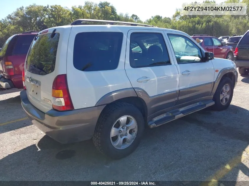 4F2YZ94104KM02577 2004 Mazda Tribute Lx V6