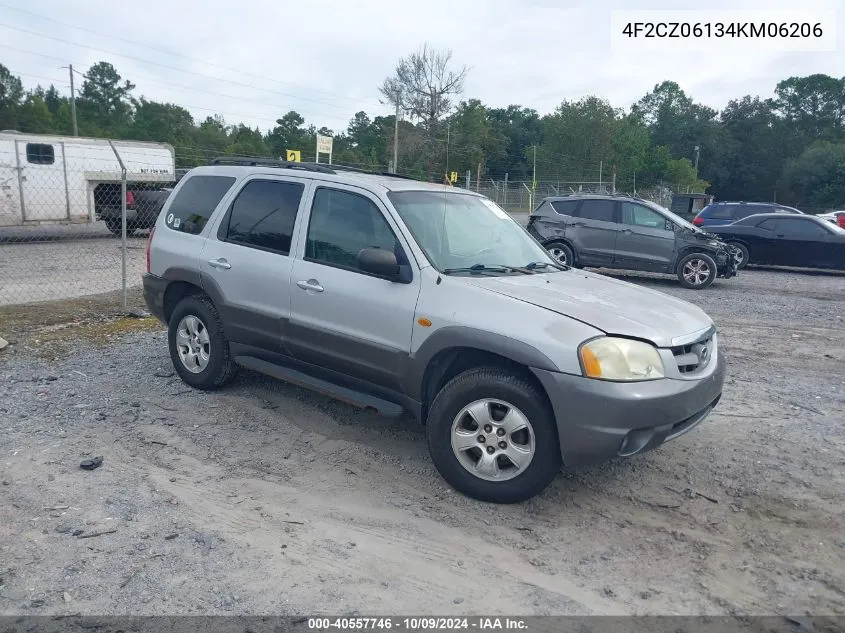 2004 Mazda Tribute Es V6 VIN: 4F2CZ06134KM06206 Lot: 40557746