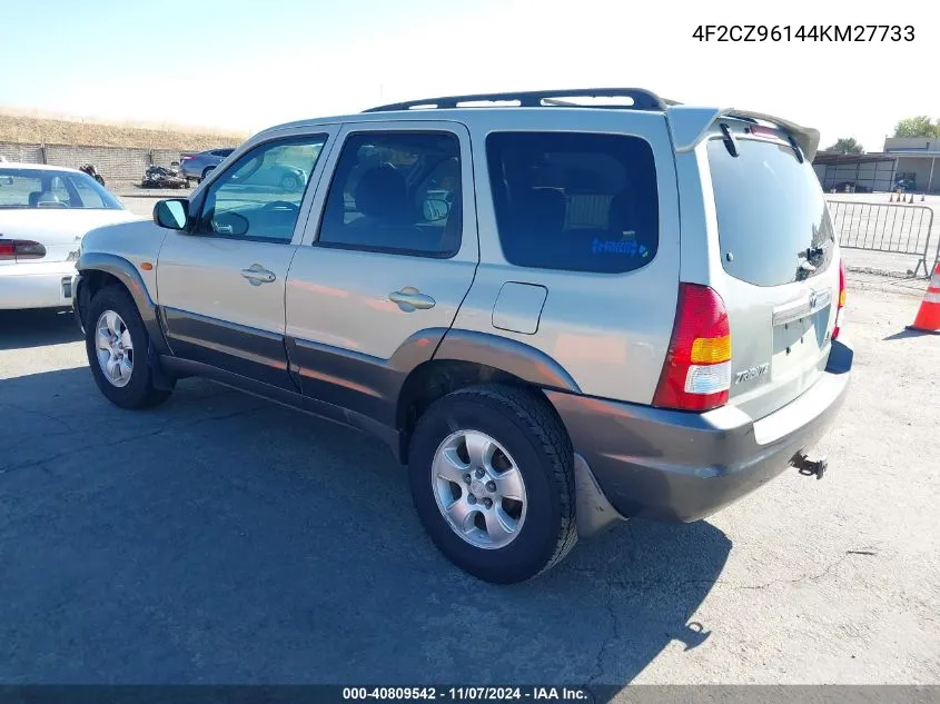 2004 Mazda Tribute Es VIN: 4F2CZ96144KM27733 Lot: 40809542