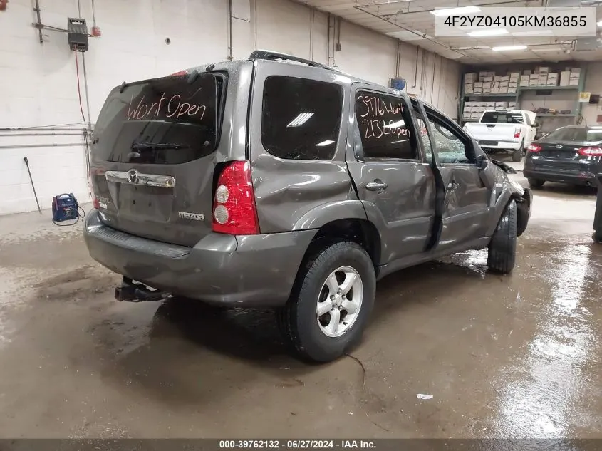 2005 Mazda Tribute S VIN: 4F2YZ04105KM36855 Lot: 39762132