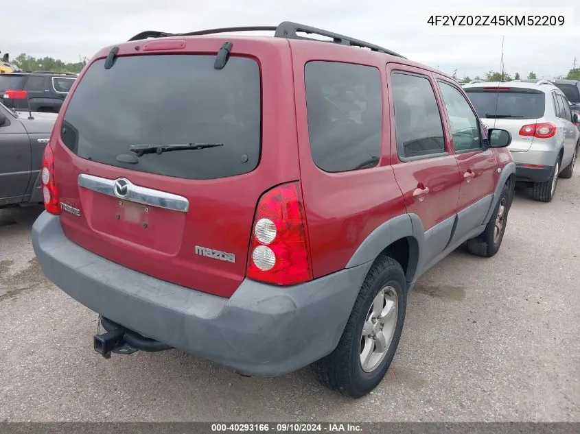 2005 Mazda Tribute I VIN: 4F2YZ02Z45KM52209 Lot: 40293166