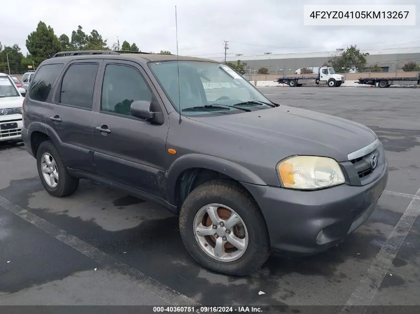 2005 Mazda Tribute S VIN: 4F2YZ04105KM13267 Lot: 40360751