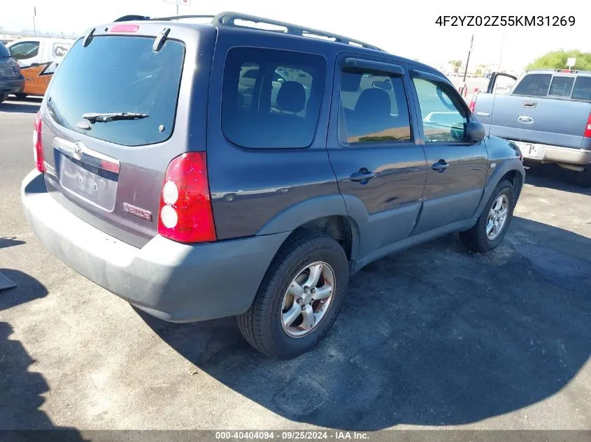 2005 Mazda Tribute I VIN: 4F2YZ02Z55KM31269 Lot: 40404094