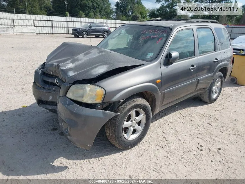 2005 Mazda Tribute S VIN: 4F2CZ06165KM09117 Lot: 40406729