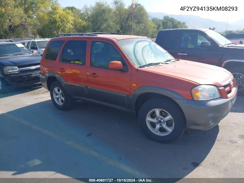 2005 Mazda Tribute S VIN: 4F2YZ94135KM08293 Lot: 40601727