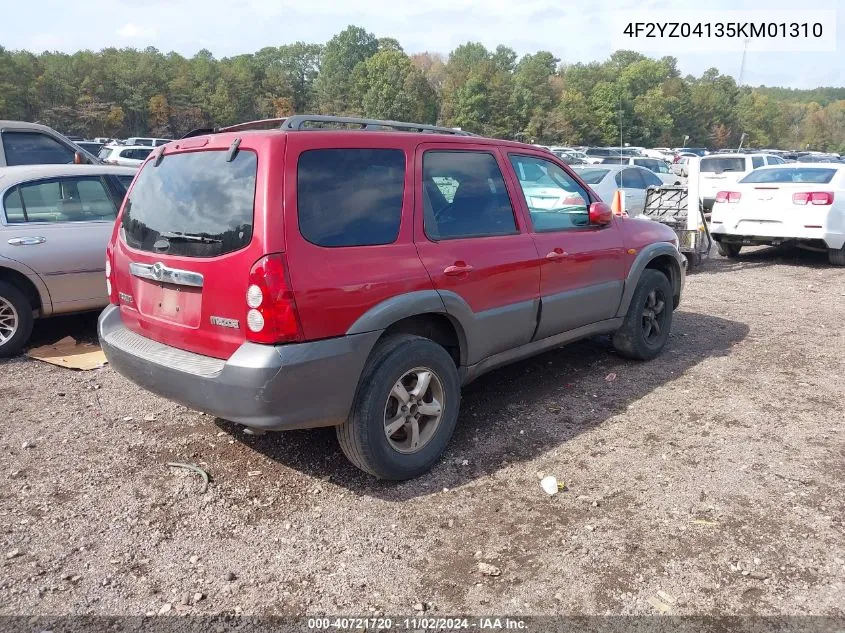 4F2YZ04135KM01310 2005 Mazda Tribute S