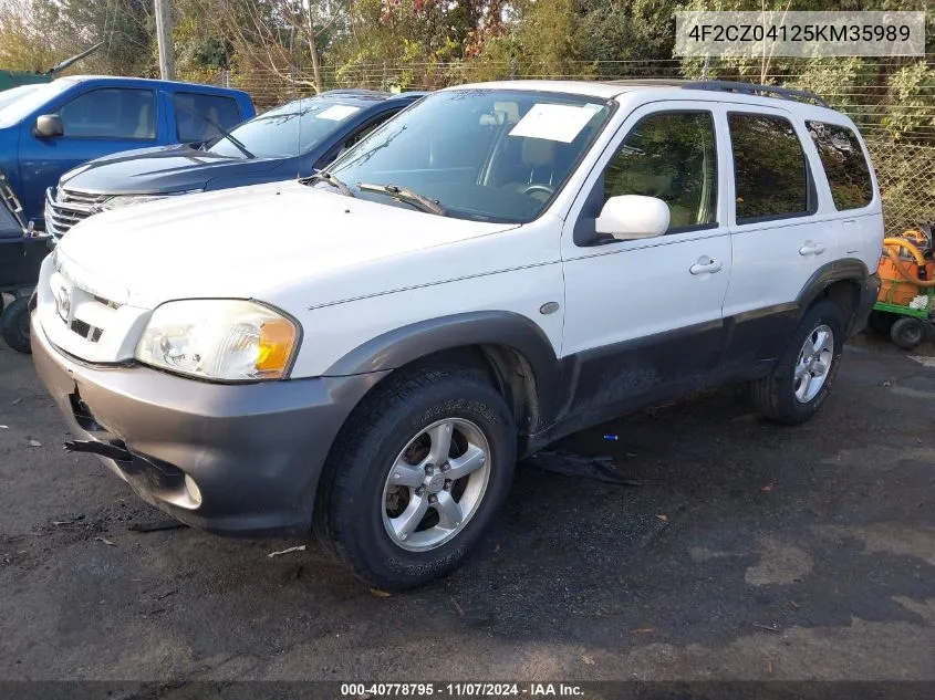 2005 Mazda Tribute S VIN: 4F2CZ04125KM35989 Lot: 40778795