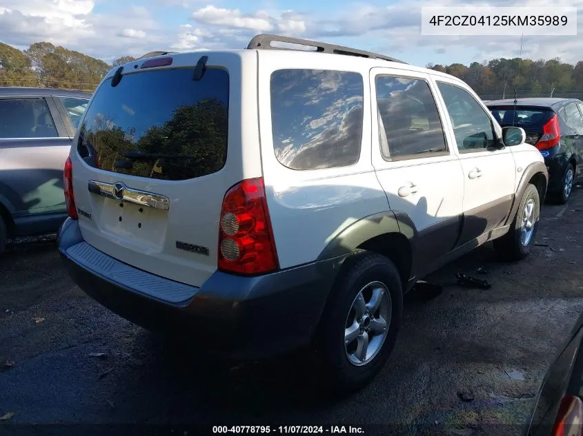 2005 Mazda Tribute S VIN: 4F2CZ04125KM35989 Lot: 40778795