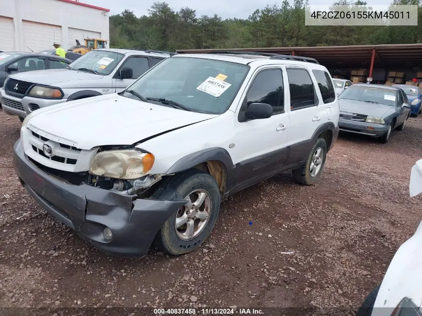 2005 Mazda Tribute S VIN: 4F2CZ06155KM45011 Lot: 40837458