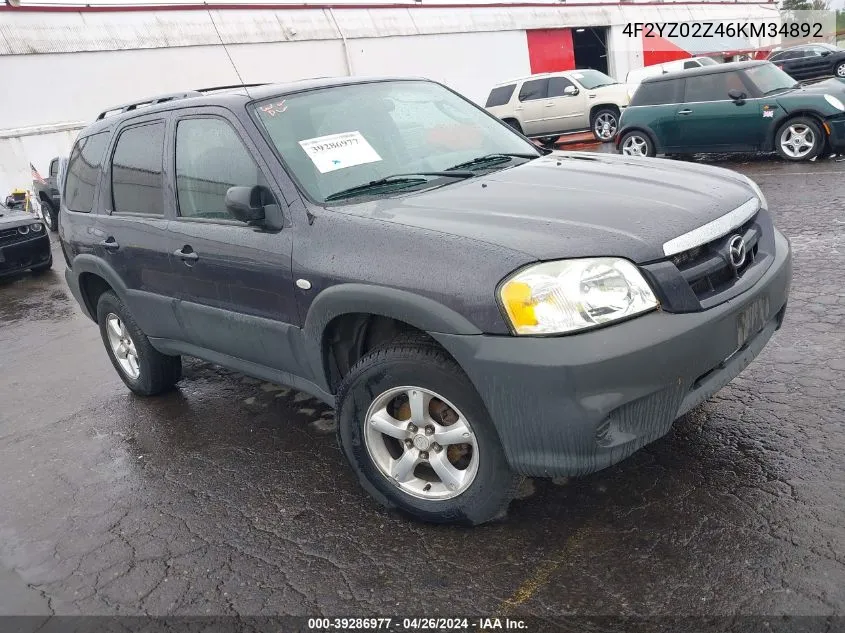 2006 Mazda Tribute I VIN: 4F2YZ02Z46KM34892 Lot: 39286977