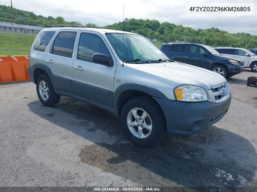 2006 Mazda Tribute I VIN: 4F2YZ02Z96KM26805 Lot: 39344438