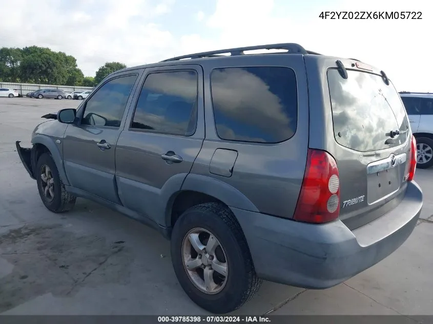 2006 Mazda Tribute I VIN: 4F2YZ02ZX6KM05722 Lot: 39785398