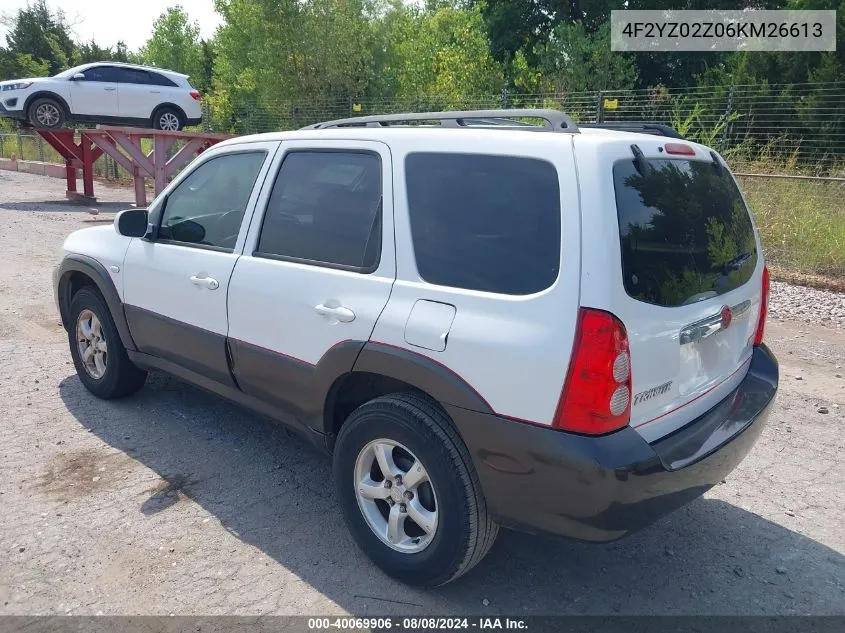 2006 Mazda Tribute I VIN: 4F2YZ02Z06KM26613 Lot: 40069906