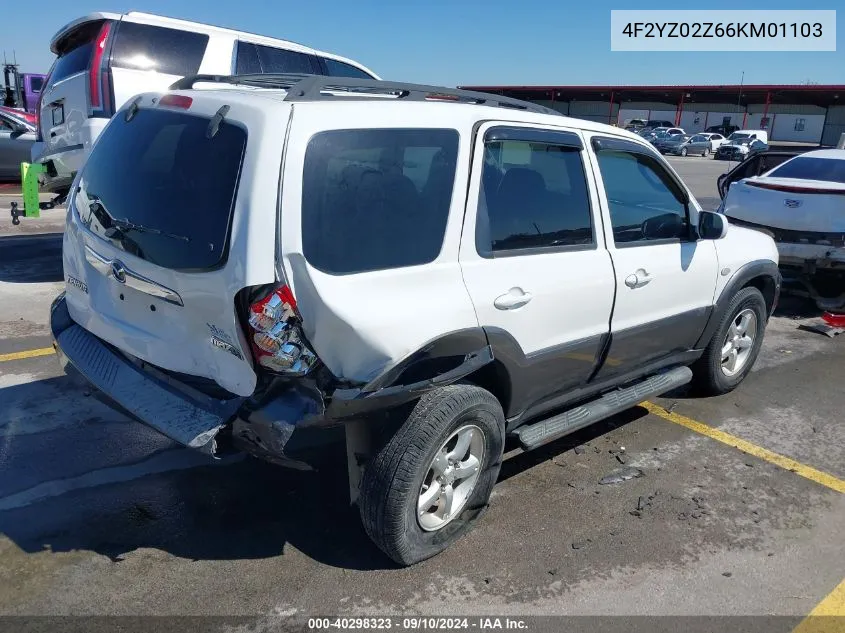 2006 Mazda Tribute I VIN: 4F2YZ02Z66KM01103 Lot: 40298323