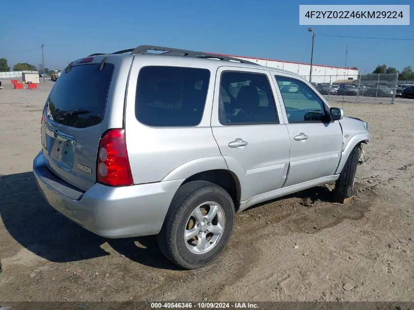 2006 Mazda Tribute I VIN: 4F2YZ02Z46KM29224 Lot: 40546346