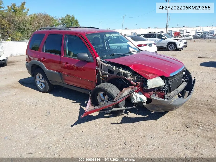 2006 Mazda Tribute I VIN: 4F2YZ02Z06KM29365 Lot: 40606636