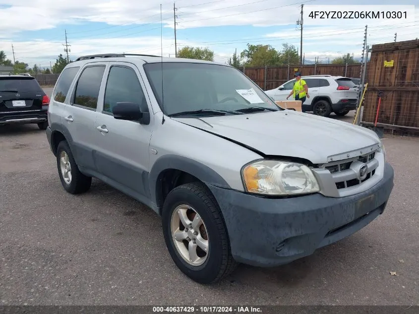 2006 Mazda Tribute I VIN: 4F2YZ02Z06KM10301 Lot: 40637429