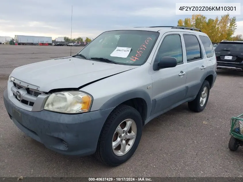 2006 Mazda Tribute I VIN: 4F2YZ02Z06KM10301 Lot: 40637429