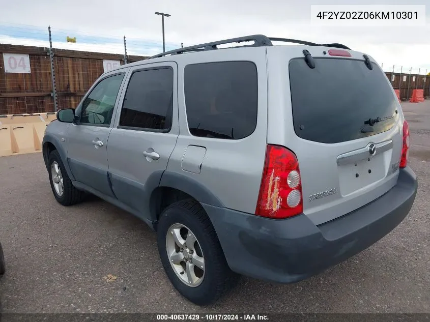 2006 Mazda Tribute I VIN: 4F2YZ02Z06KM10301 Lot: 40637429