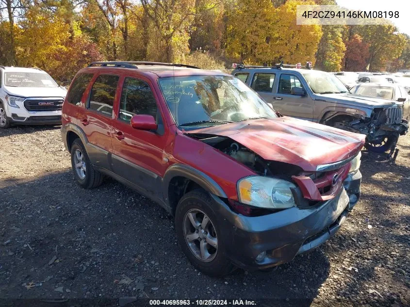 2006 Mazda Tribute S VIN: 4F2CZ94146KM08198 Lot: 40695963