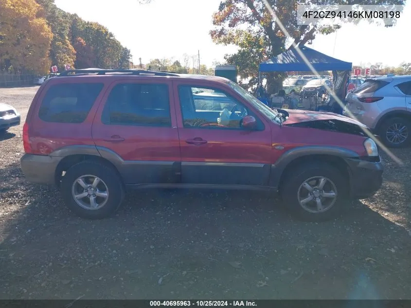 2006 Mazda Tribute S VIN: 4F2CZ94146KM08198 Lot: 40695963