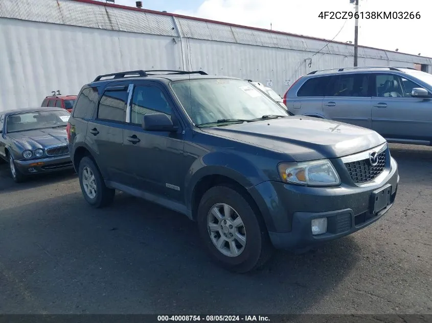 2008 Mazda Tribute S Grand Touring VIN: 4F2CZ96138KM03266 Lot: 40008754