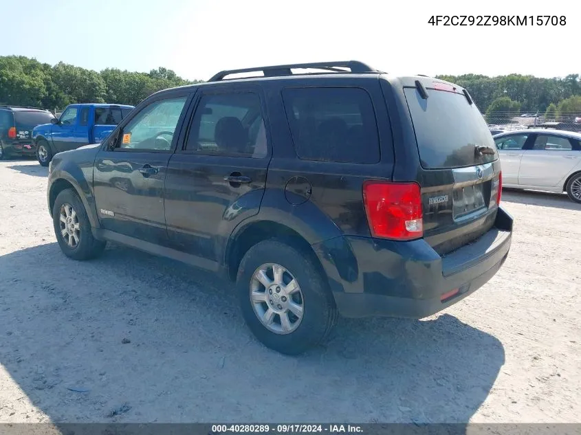 2008 Mazda Tribute I Touring VIN: 4F2CZ92Z98KM15708 Lot: 40280289