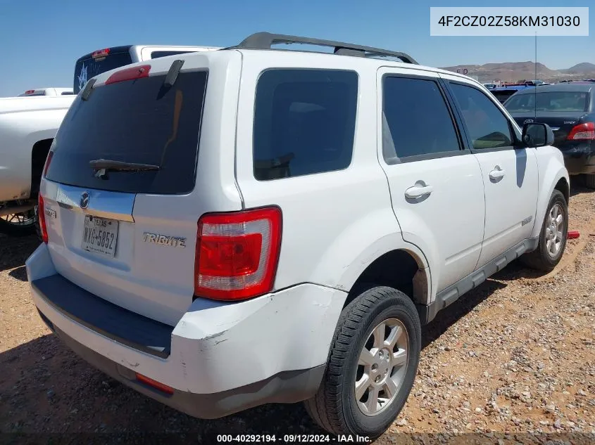 2008 Mazda Tribute I Sport VIN: 4F2CZ02Z58KM31030 Lot: 40292194