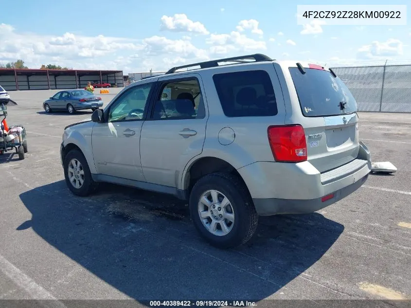 4F2CZ92Z28KM00922 2008 Mazda Tribute I Grand Touring