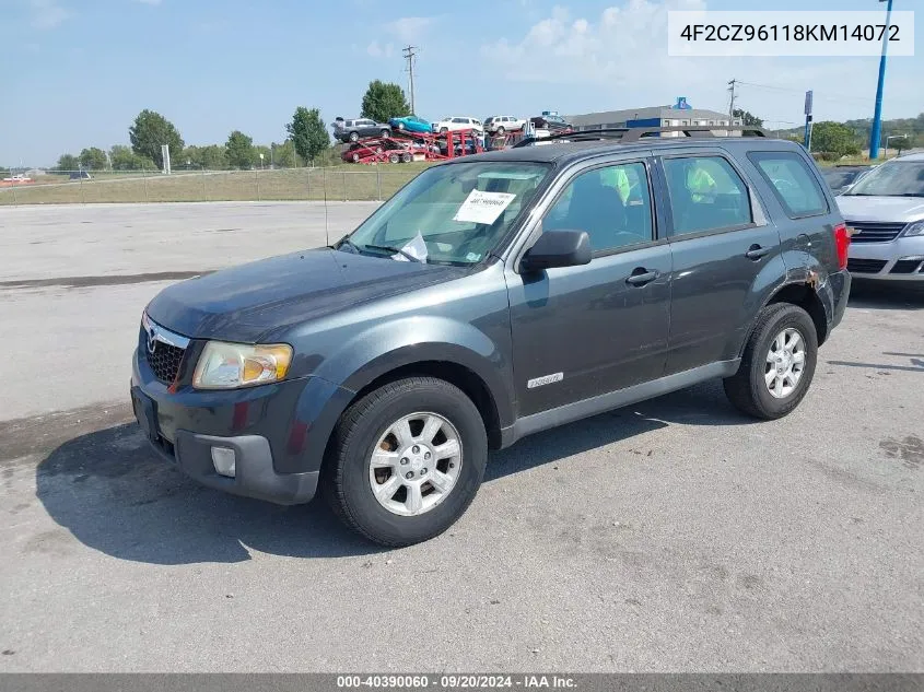 2008 Mazda Tribute S Sport VIN: 4F2CZ96118KM14072 Lot: 40390060