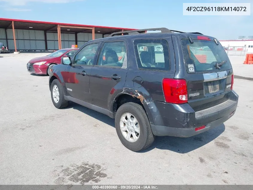 2008 Mazda Tribute S Sport VIN: 4F2CZ96118KM14072 Lot: 40390060