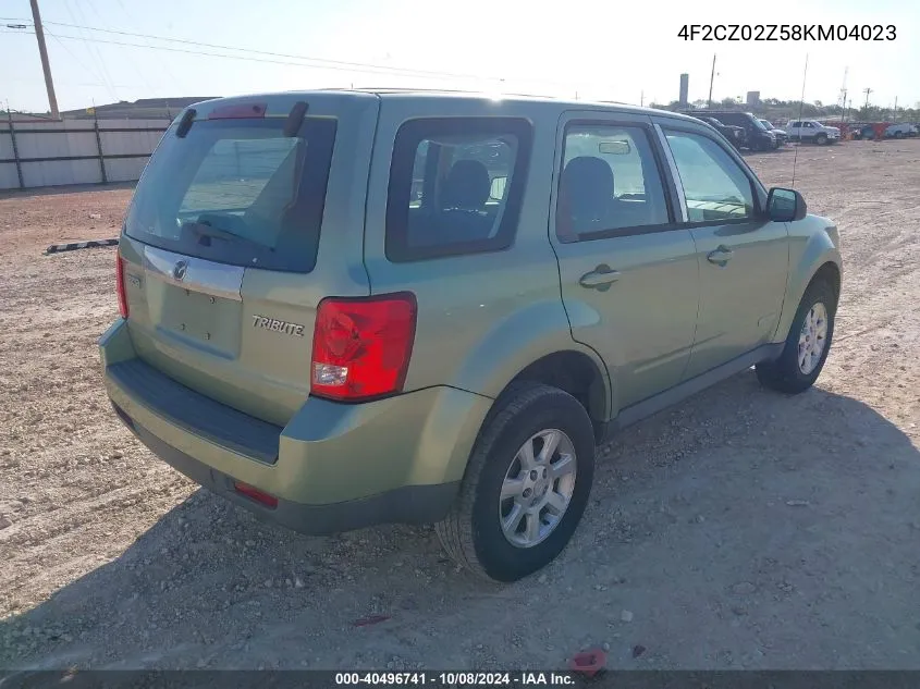 2008 Mazda Tribute I Sport VIN: 4F2CZ02Z58KM04023 Lot: 40496741