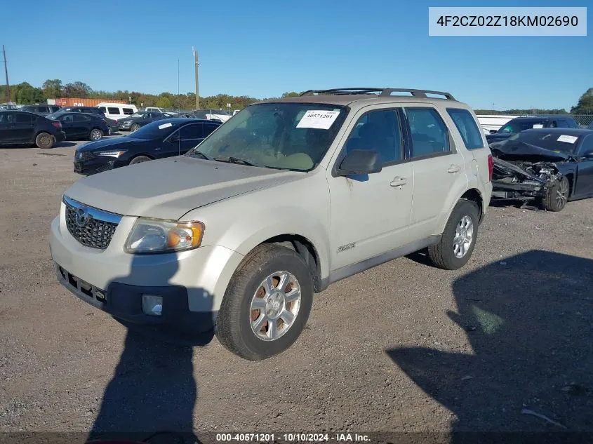 2008 Mazda Tribute I Sport VIN: 4F2CZ02Z18KM02690 Lot: 40571201