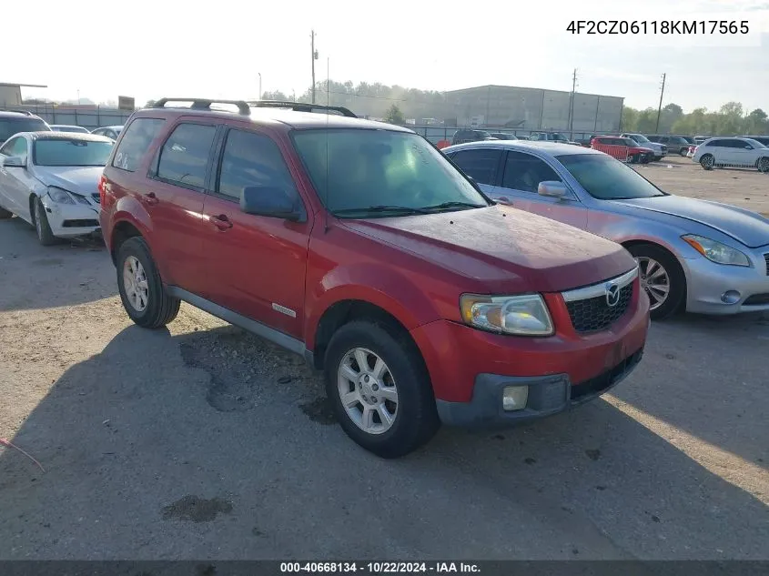 2008 Mazda Tribute S Touring VIN: 4F2CZ06118KM17565 Lot: 40668134