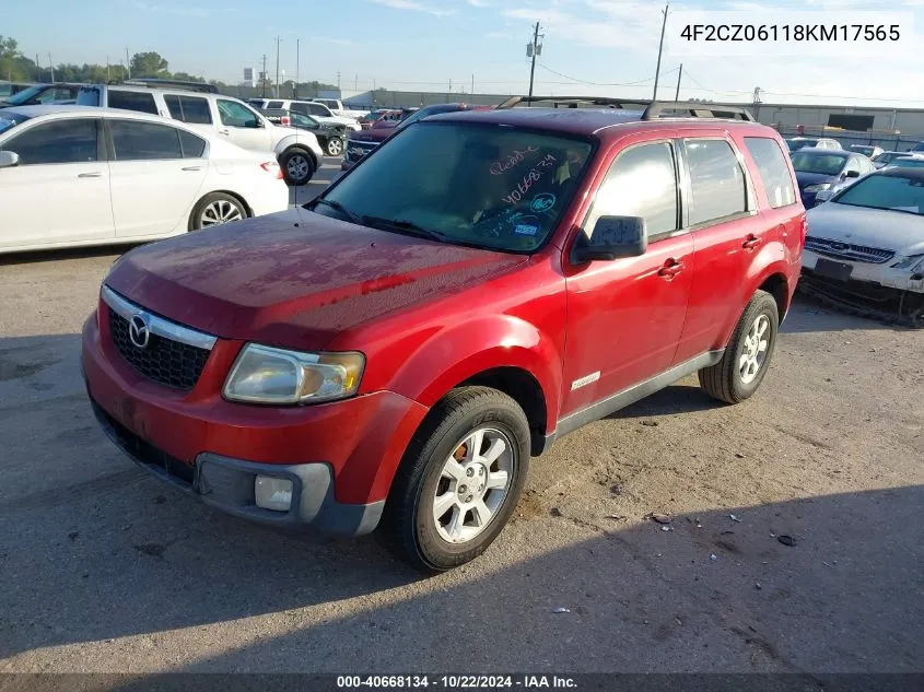 2008 Mazda Tribute S Touring VIN: 4F2CZ06118KM17565 Lot: 40668134