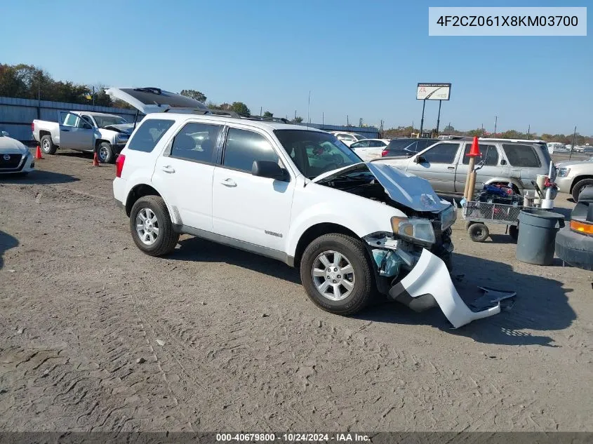 2008 Mazda Tribute S VIN: 4F2CZ061X8KM03700 Lot: 40679800