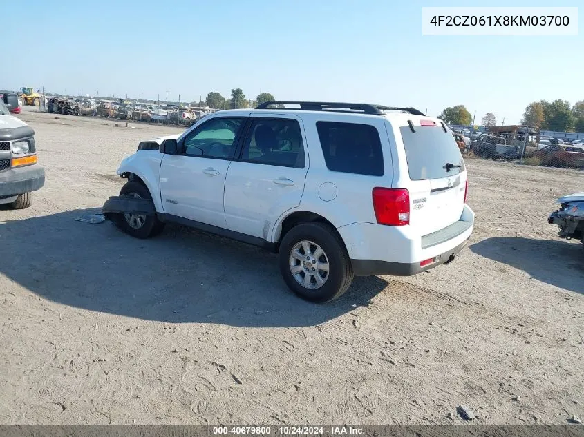 2008 Mazda Tribute S VIN: 4F2CZ061X8KM03700 Lot: 40679800