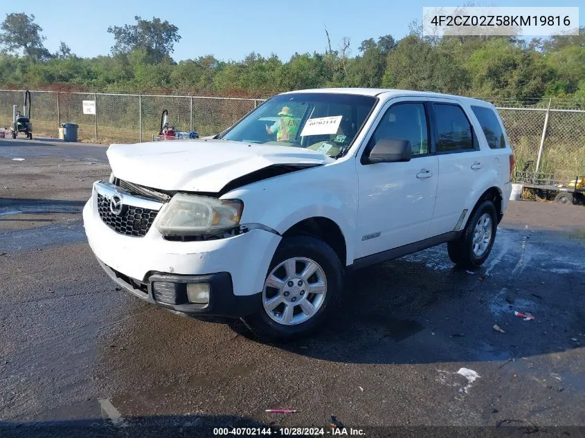 4F2CZ02Z58KM19816 2008 Mazda Tribute I Sport