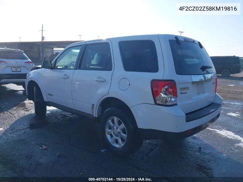 4F2CZ02Z58KM19816 2008 Mazda Tribute I Sport