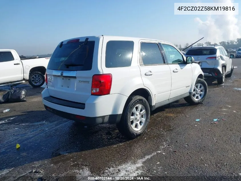 4F2CZ02Z58KM19816 2008 Mazda Tribute I Sport